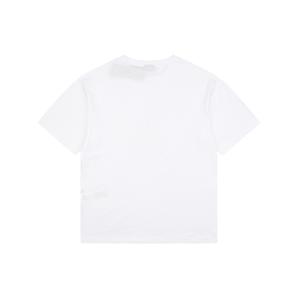 Gucci Laurel Branch Knight Crest Print Short Sleeve Tee — White