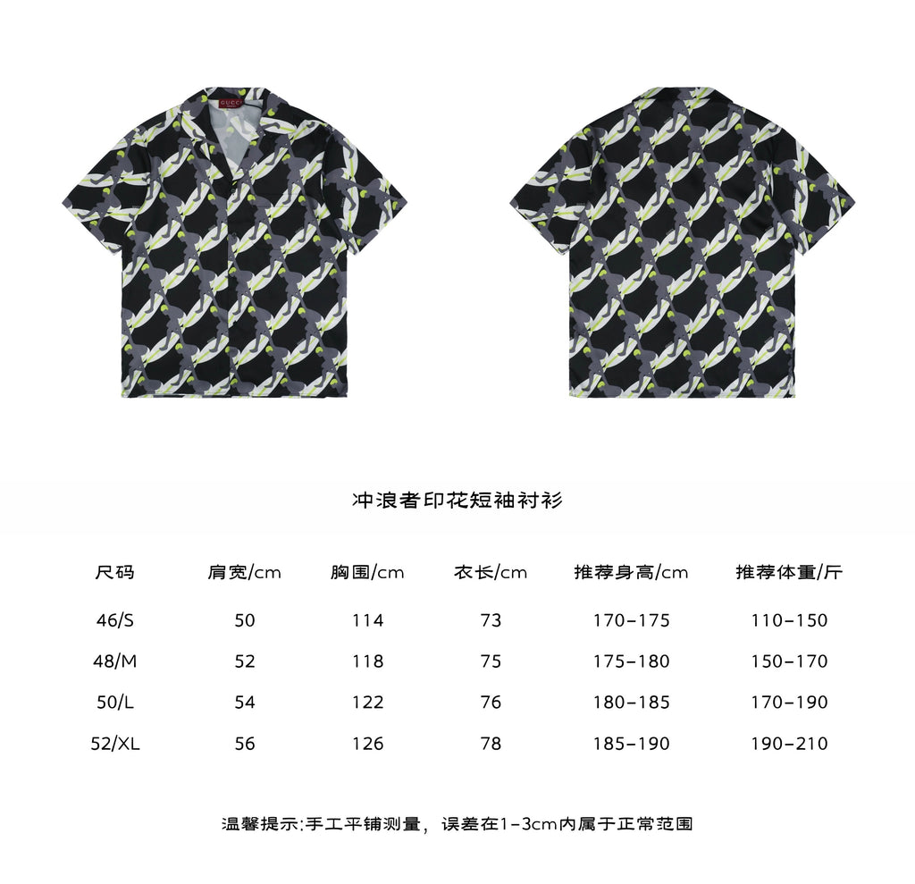 Gucci 25SS Surfer Print Short Sleeve Shirt
