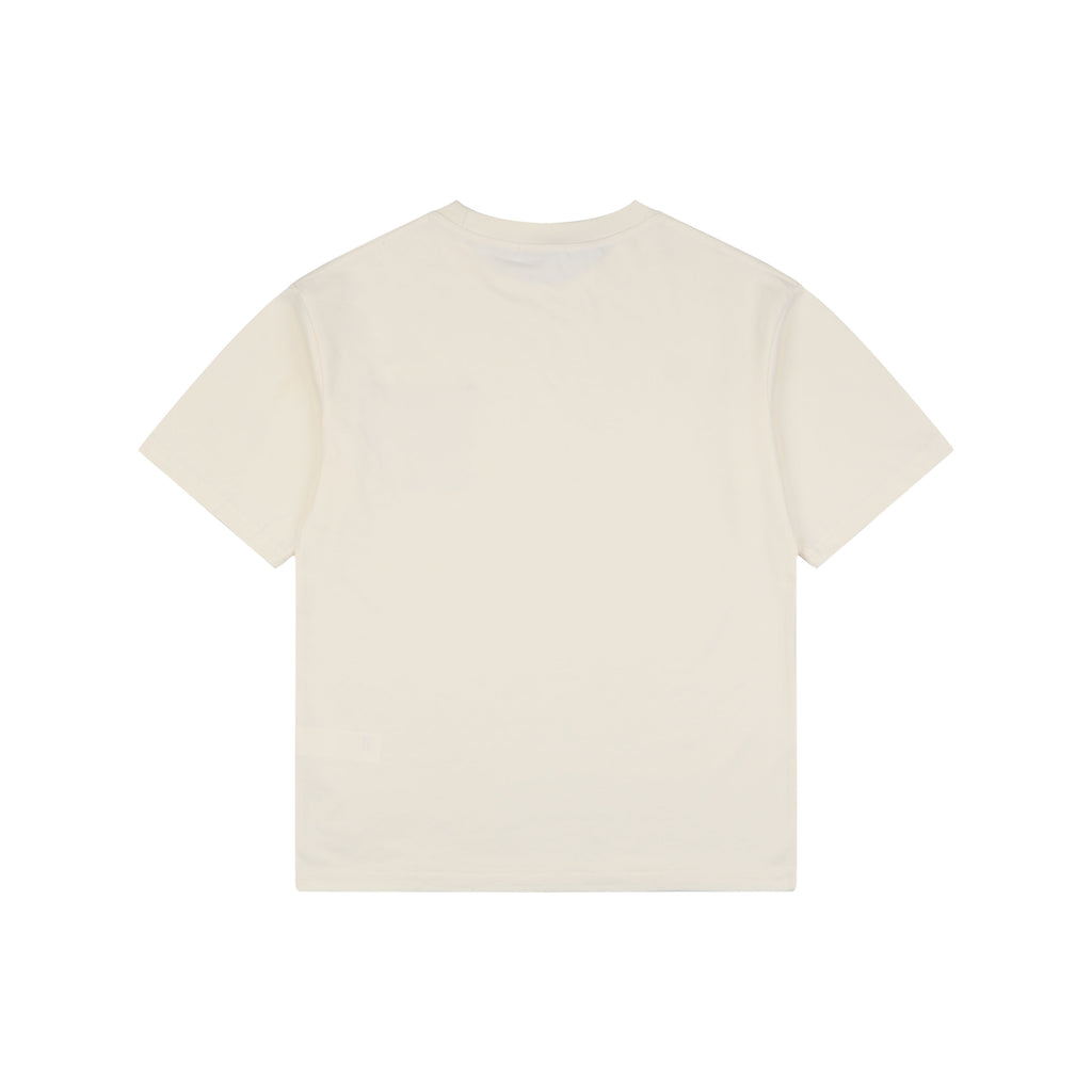 Loewe Anagram Leather Patch Pocket Short Sleeve Tee — Cream