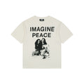 Saint Michael Imagine Peace Bed-In Print Short Sleeve Tee — Cream