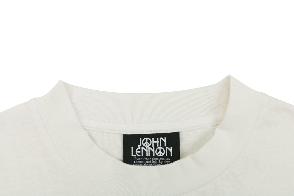 Saint Michael Imagine Peace Bed-In Print Short Sleeve Tee — Cream