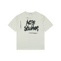 Acne Studios Blade Letter Distressed Logo Print Short Sleeve Tee — Cream