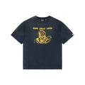 Saint Michael Fade Away Love Ape Demon Print Short Sleeve Tee — Navy