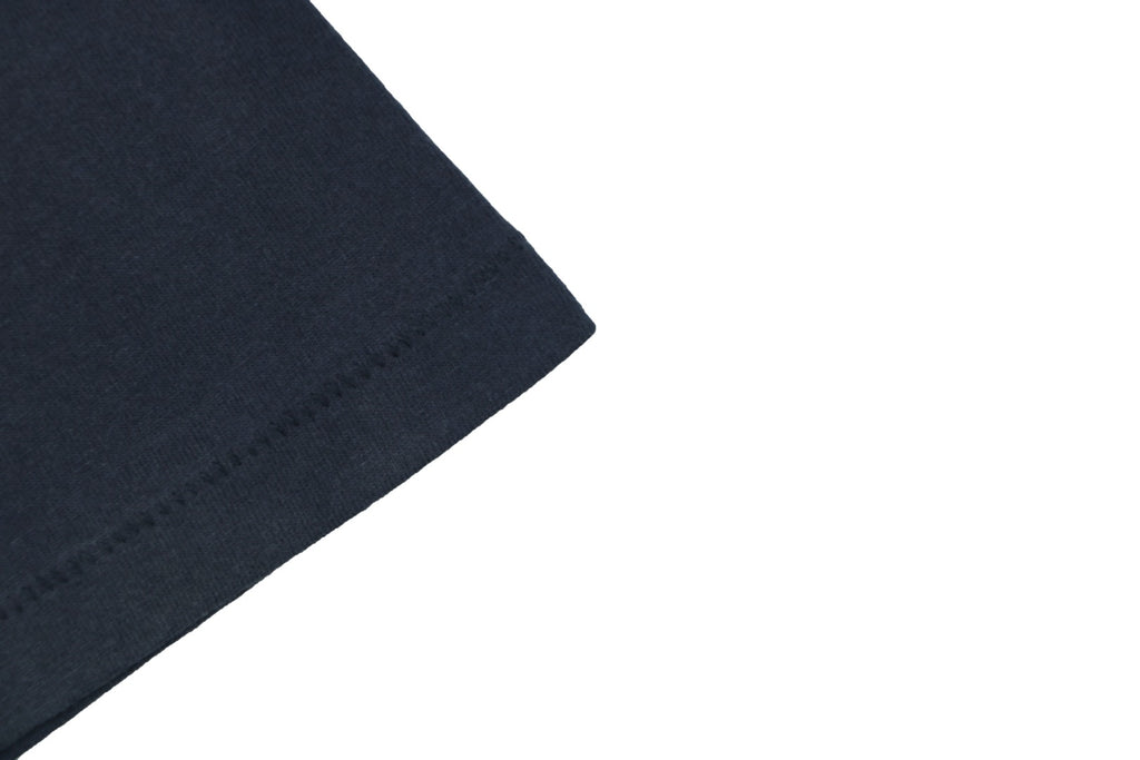 Saint Michael Fade Away Love Ape Demon Print Short Sleeve Tee — Navy