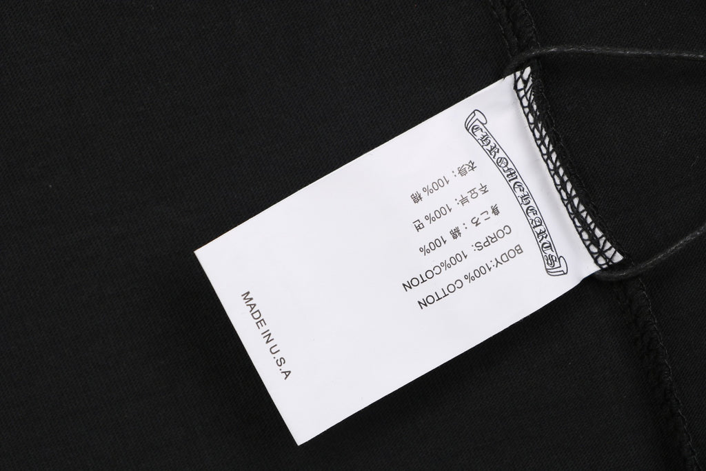 Chrome Hearts Large Floral Cross Print Long Sleeve Tee — Black