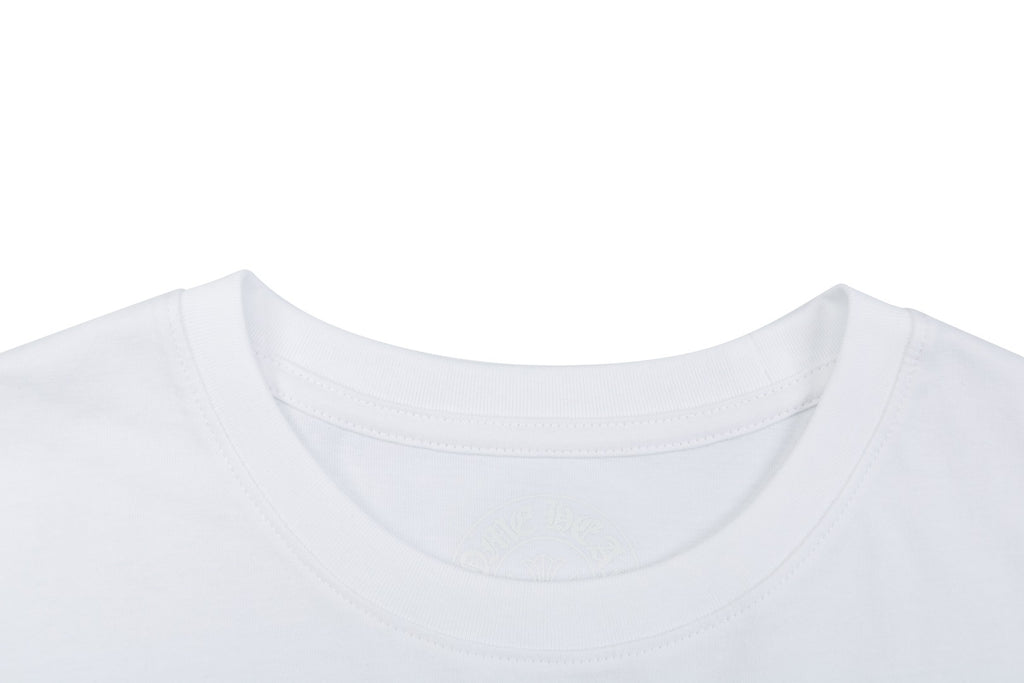 Chrome Hearts Ornate Floral Cross Print Long Sleeve Tee — White