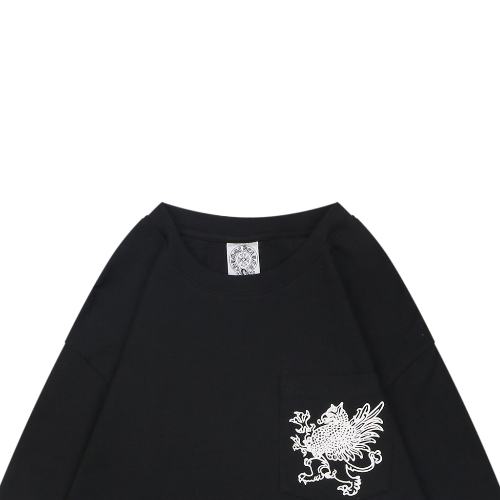 Chrome Hearts x Kyosuke Himuro Griffin Sanskrit Print Long Sleeve Tee — Black