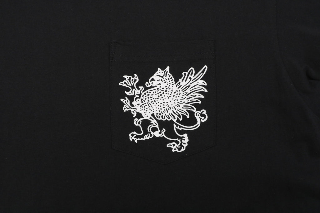 Chrome Hearts x Kyosuke Himuro Griffin Sanskrit Print Long Sleeve Tee — Black