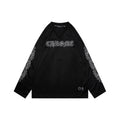 Chrome Hearts Glitter Sanskrit Hockey Long Sleeve Tee — Black