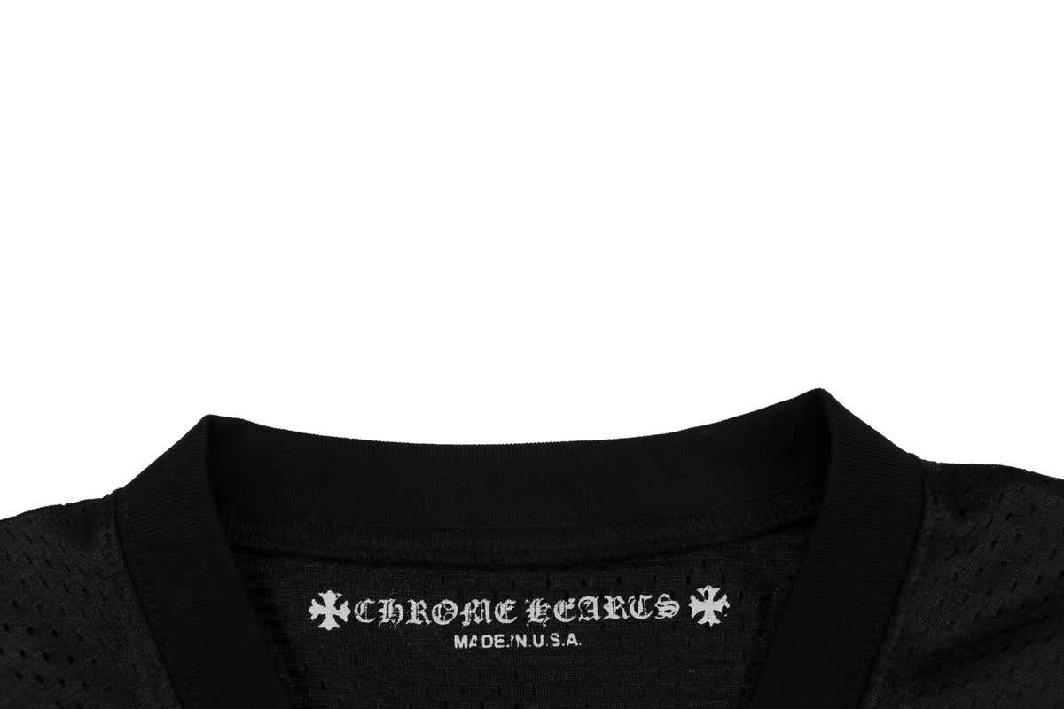 Chrome Hearts Glitter Sanskrit Hockey Long Sleeve Tee — Black