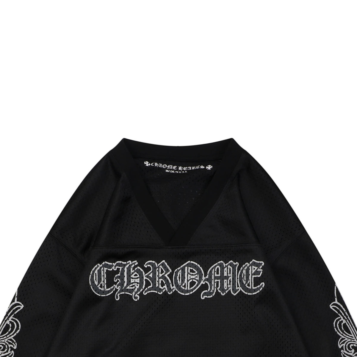 Chrome Hearts Glitter Sanskrit Hockey Long Sleeve Tee — Black