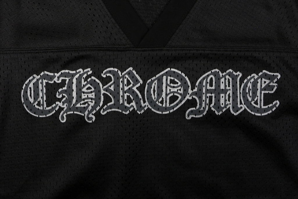 Chrome Hearts Glitter Sanskrit Hockey Long Sleeve Tee — Black
