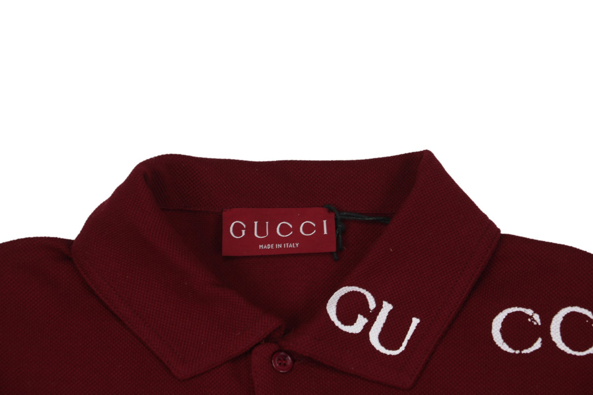 Gucci 25SS Collar G Letter Polo Short Sleeve — Burgundy