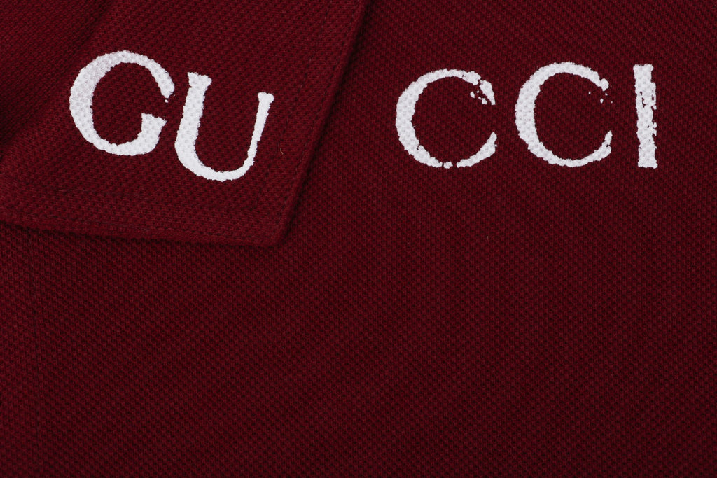Gucci 25SS Collar G Letter Polo Short Sleeve — Burgundy