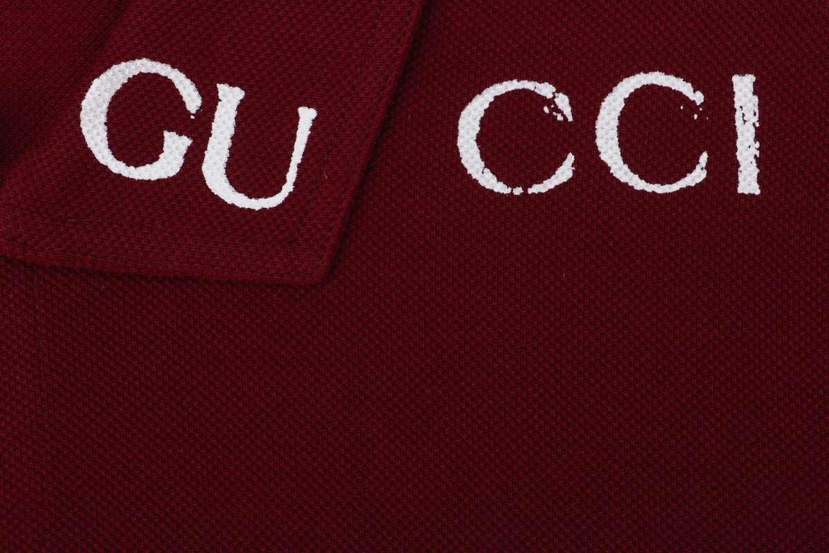 Gucci 25SS Collar G Letter Polo Short Sleeve — Burgundy