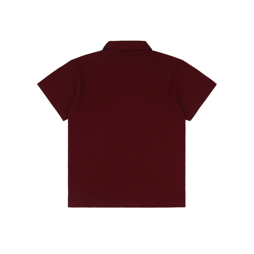 Gucci 25SS Collar G Letter Polo Short Sleeve — Burgundy