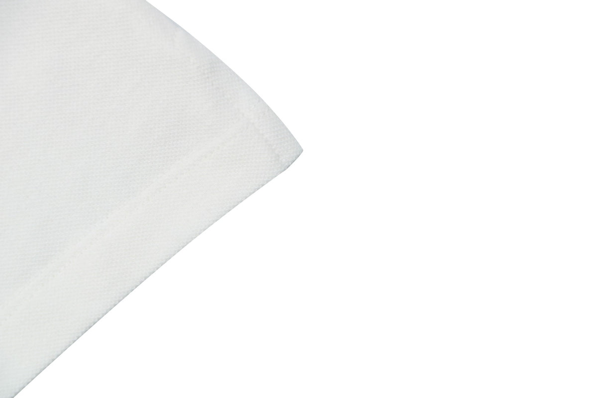 Celine Arc de Triomphe Embroidered Polo Short Sleeve — White
