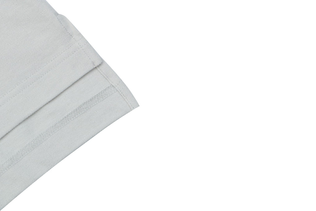 Prada Crest Badge Embroidered Polo Short Sleeve — Off White