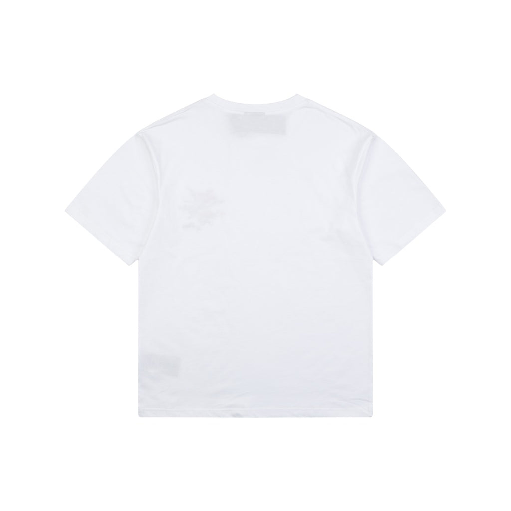 Dior Floral Bouquet Dio Embroidered Short Sleeve Tee — White