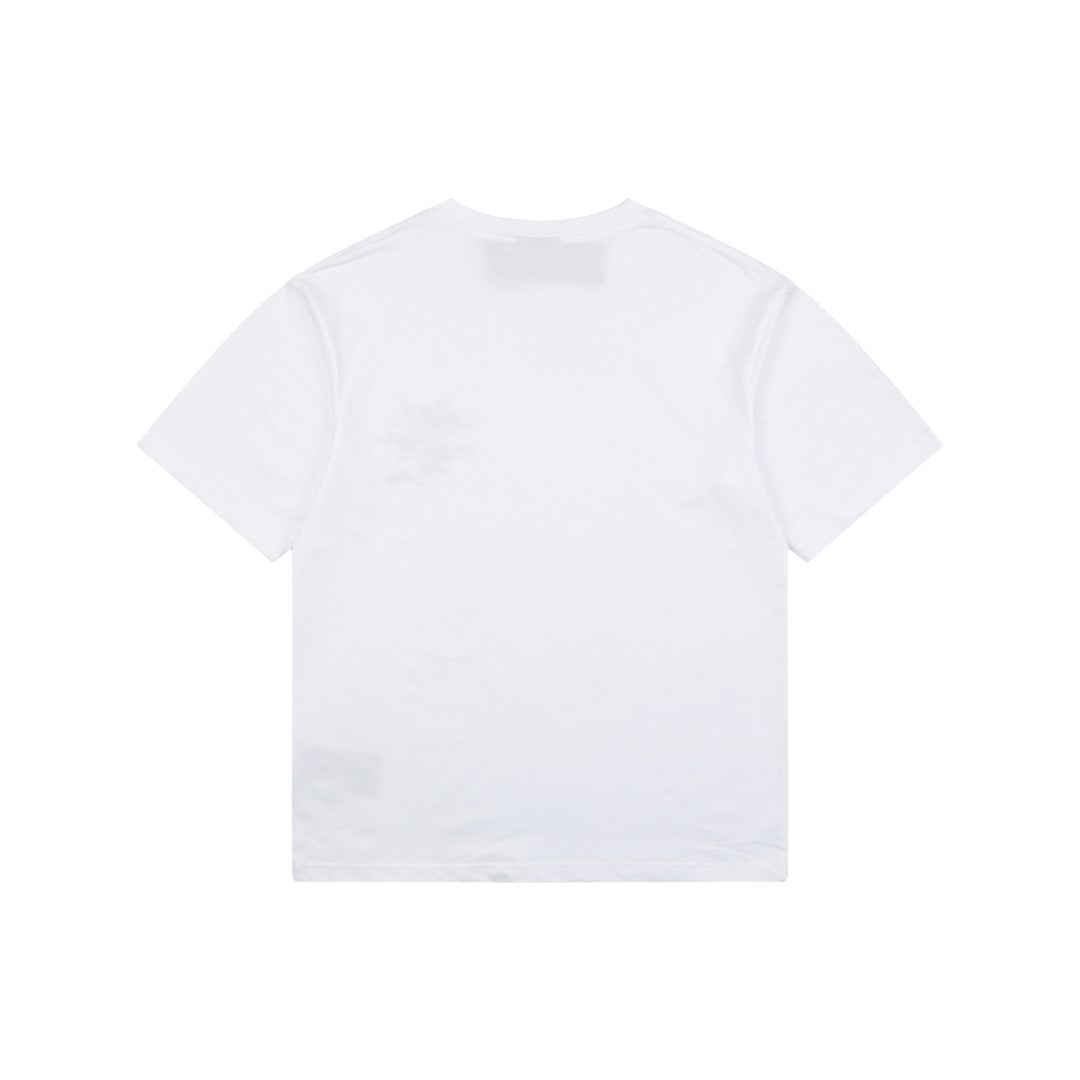 Dior Floral Bouquet Dio Embroidered Short Sleeve Tee — White