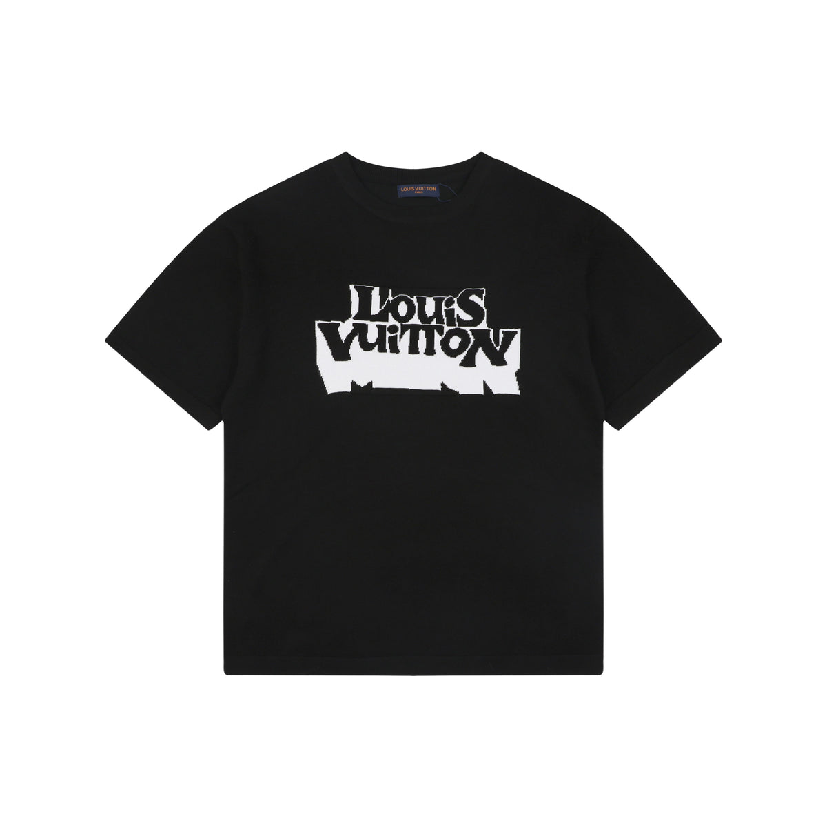 Louis Vuitton Double Shadow Monogram Jacquard Short Sleeve Tee — Black