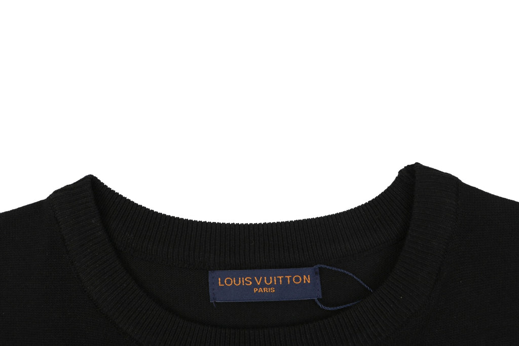 Louis Vuitton Double Shadow Monogram Jacquard Short Sleeve Tee — Black