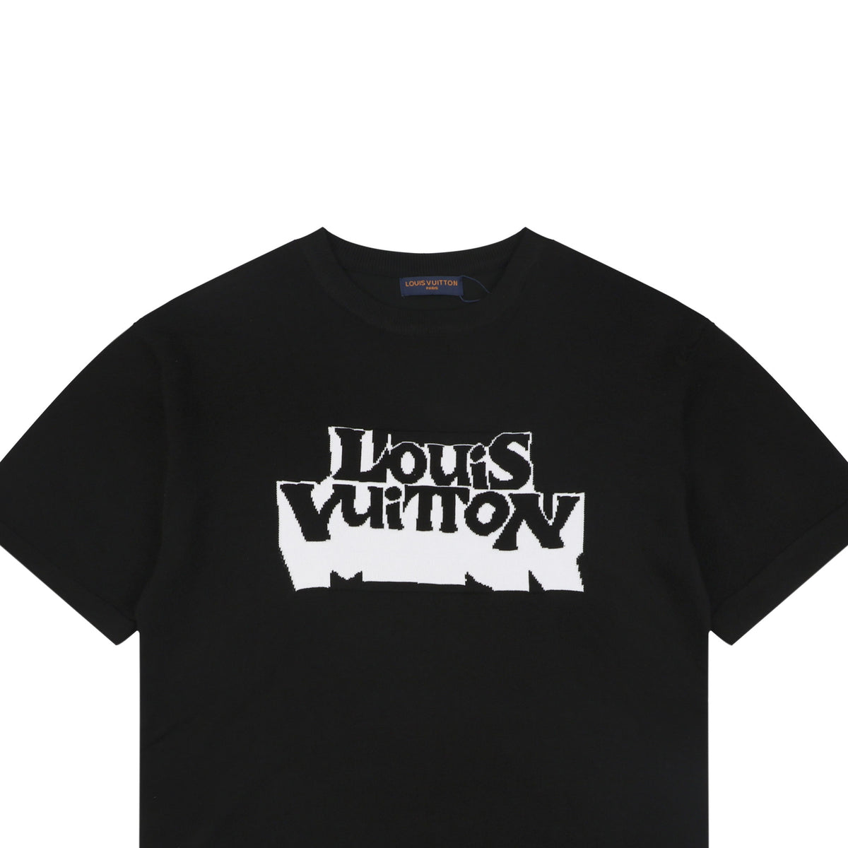 Louis Vuitton Double Shadow Monogram Jacquard Short Sleeve Tee — Black