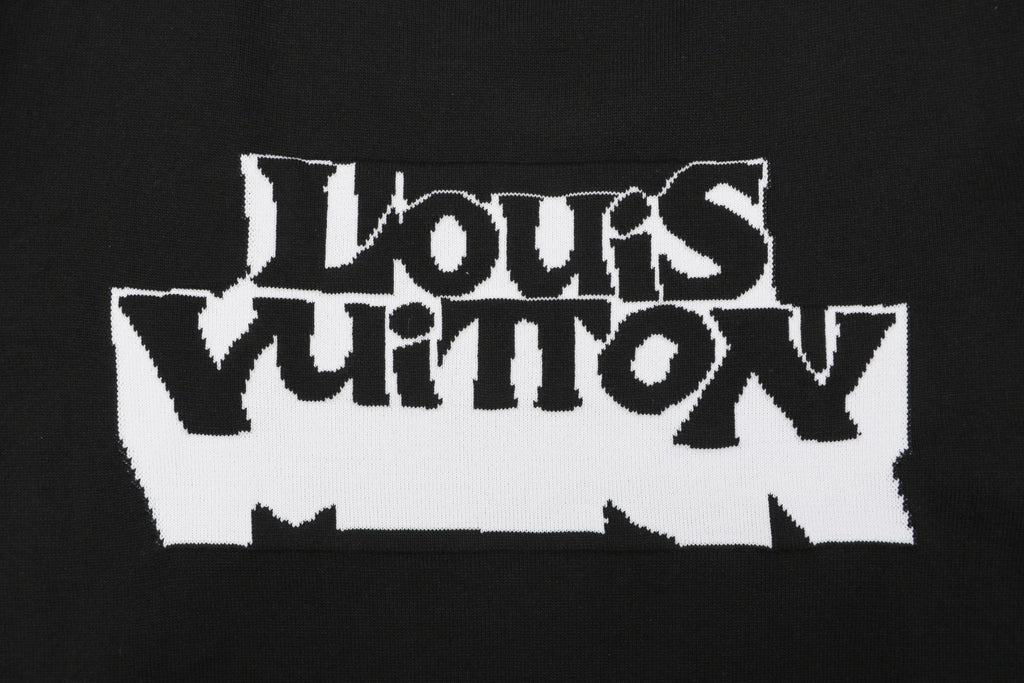 Louis Vuitton Double Shadow Monogram Jacquard Short Sleeve Tee — Black