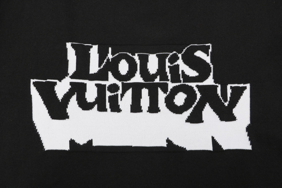 Louis Vuitton Double Shadow Monogram Jacquard Short Sleeve Tee — Black