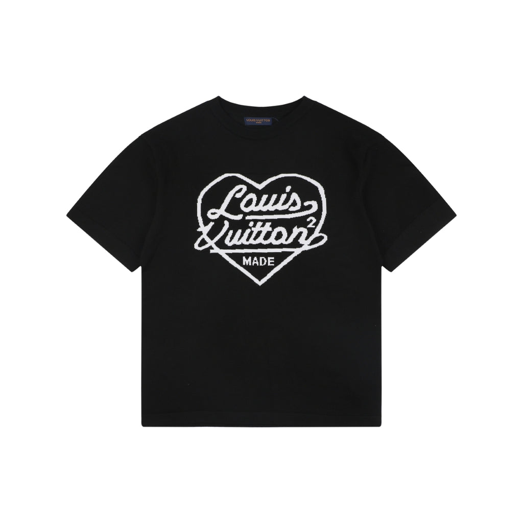 Louis Vuitton x Nigo Heart Jacquard Short Sleeve Tee — Black