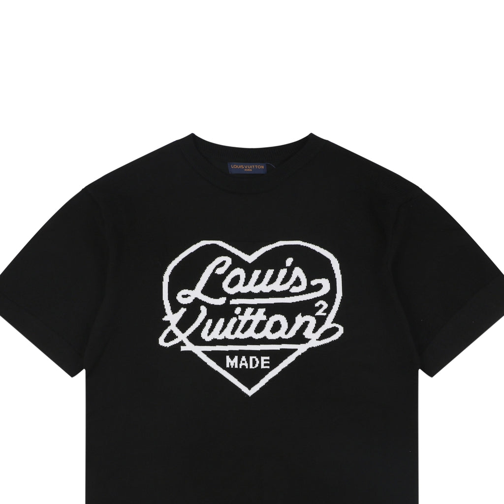 Louis Vuitton x Nigo Heart Jacquard Short Sleeve Tee — Black