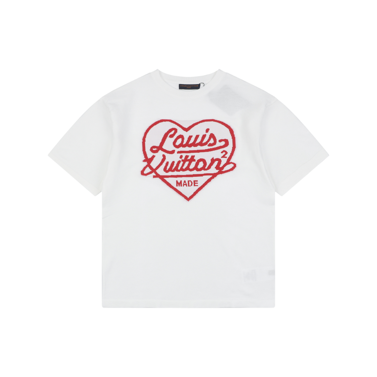 Louis Vuitton x Nigo Heart Jacquard Short Sleeve Tee — White