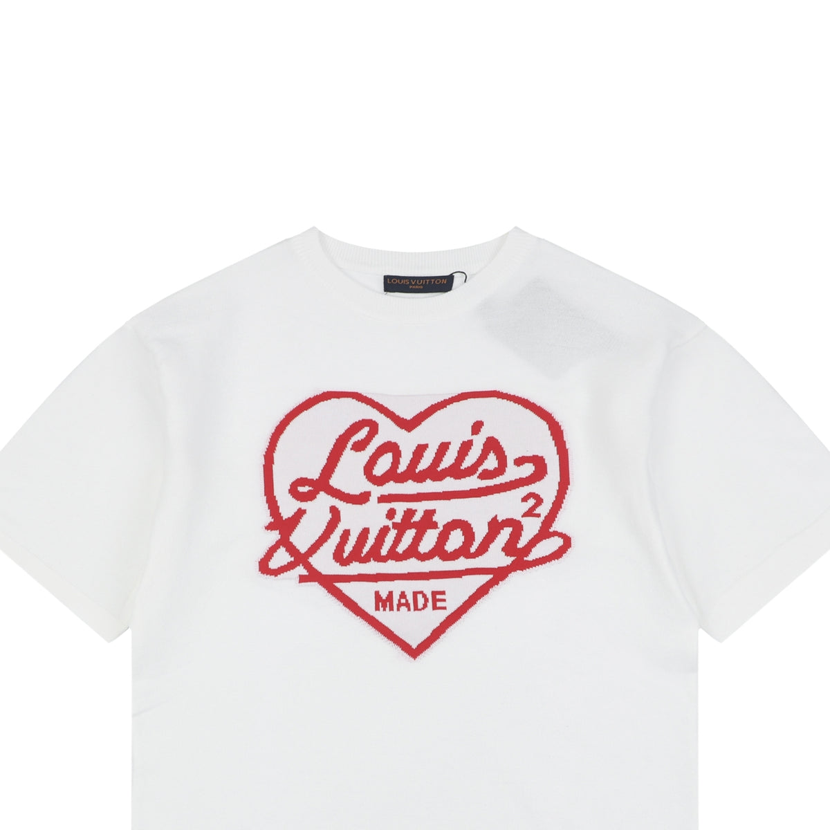 Louis Vuitton x Nigo Heart Jacquard Short Sleeve Tee — White