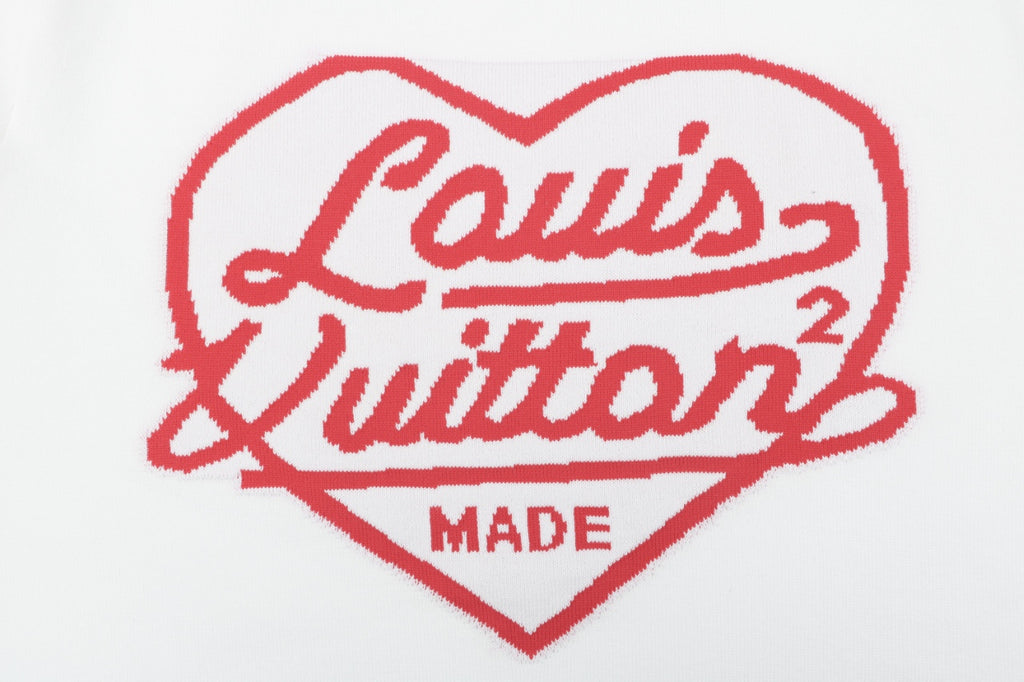 Louis Vuitton x Nigo Heart Jacquard Short Sleeve Tee — White