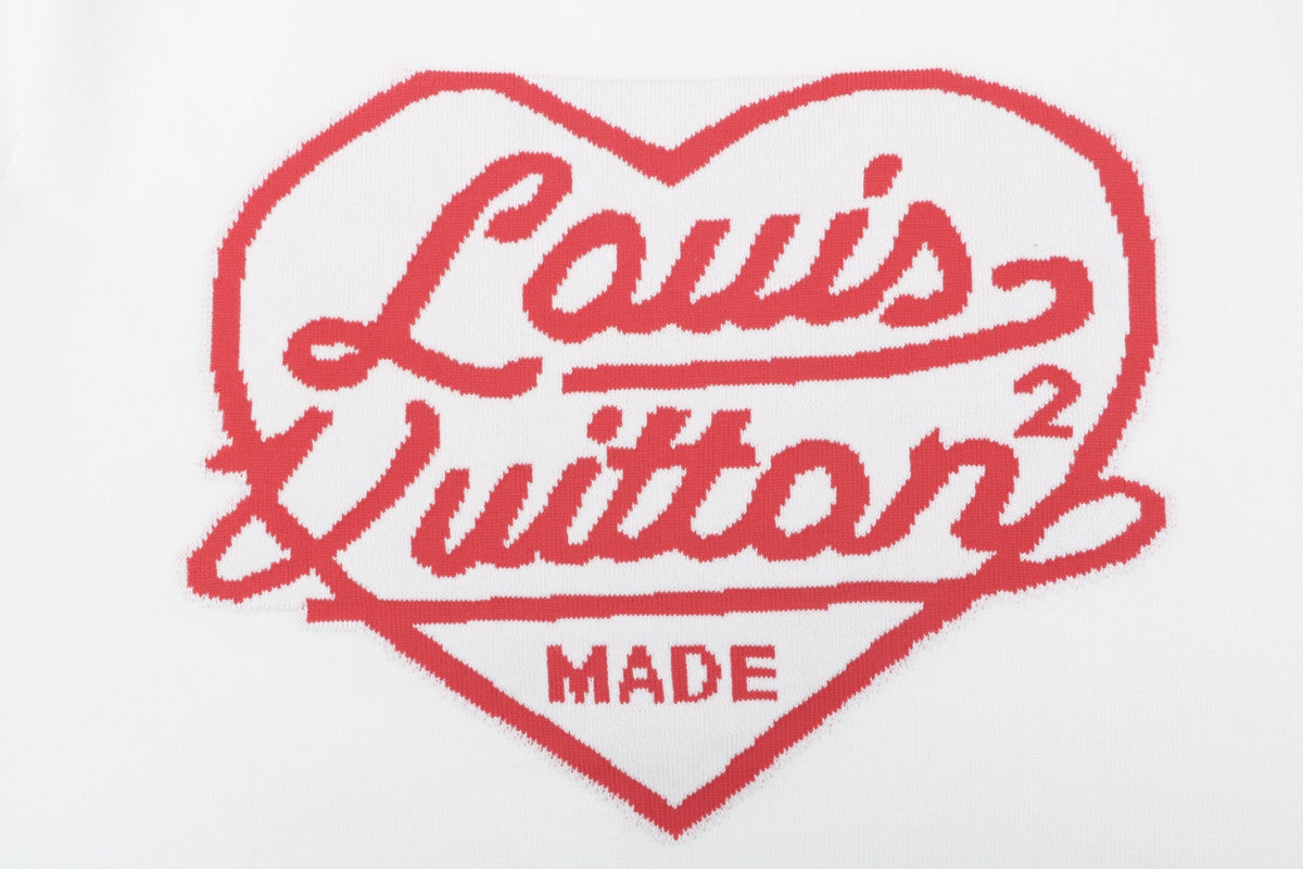 Louis Vuitton x Nigo Heart Jacquard Short Sleeve Tee — White