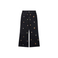 Louis Vuitton Monogram Mini Portrait Embroidered Wide-Leg Denim Jeans — Black