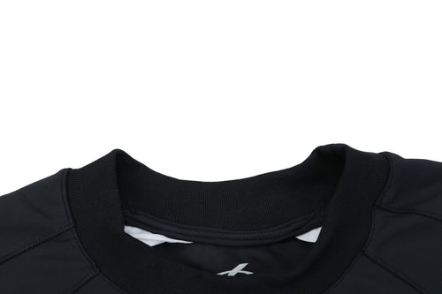 Balenciaga Reflective Ring Logo Dry-Fit Faux Two-Piece Long Sleeve — Black White