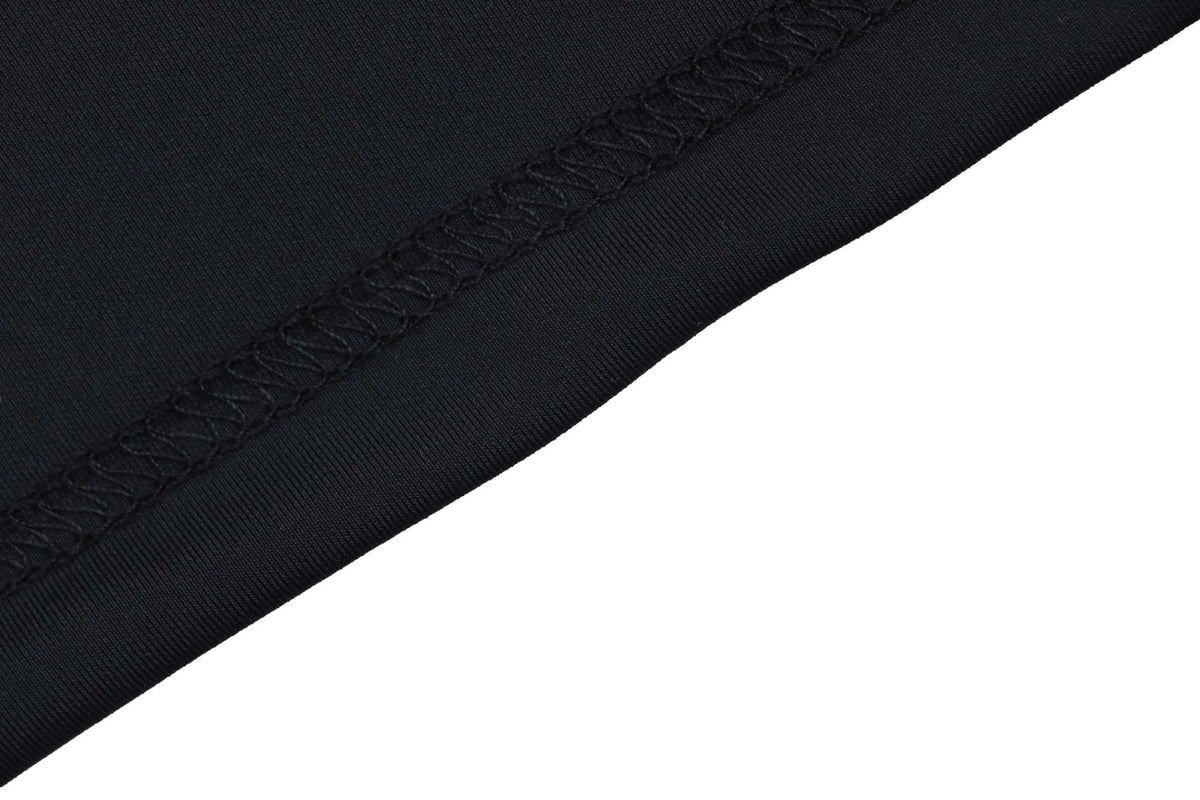 Balenciaga Reflective Ring Logo Dry-Fit Faux Two-Piece Long Sleeve — Black White