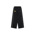 Balenciaga Wheat Crest B Logo Reflective Woven Track Pants — Black