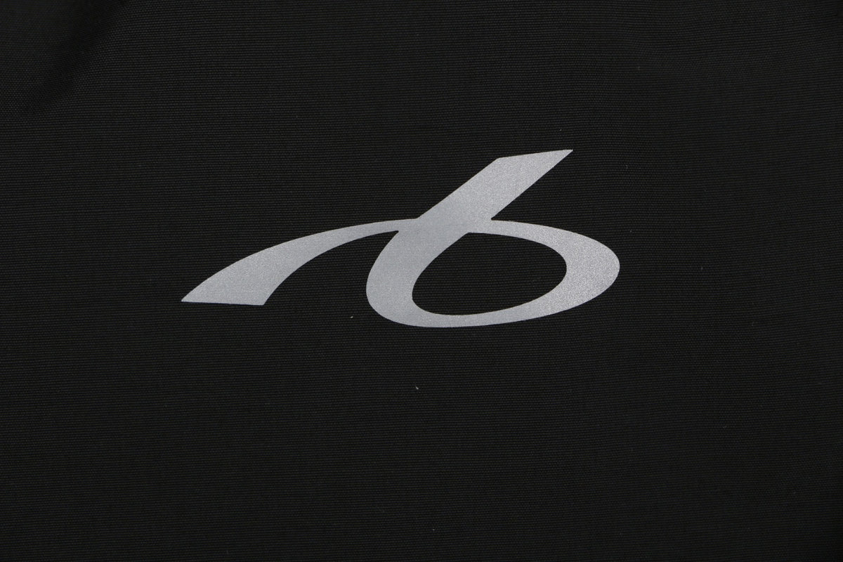 Balenciaga Wheat Crest B Logo Reflective Woven Track Pants — Black