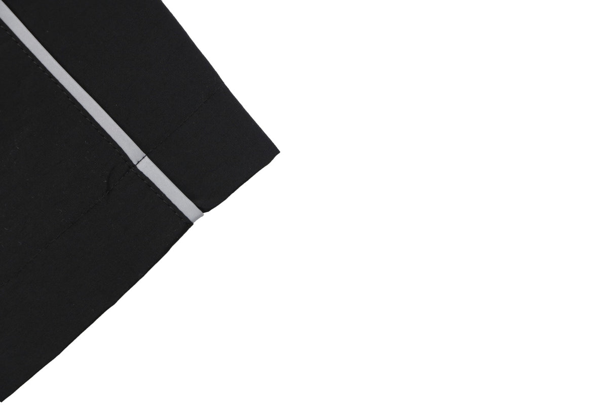 Balenciaga Wheat Crest B Logo Reflective Woven Track Pants — Black
