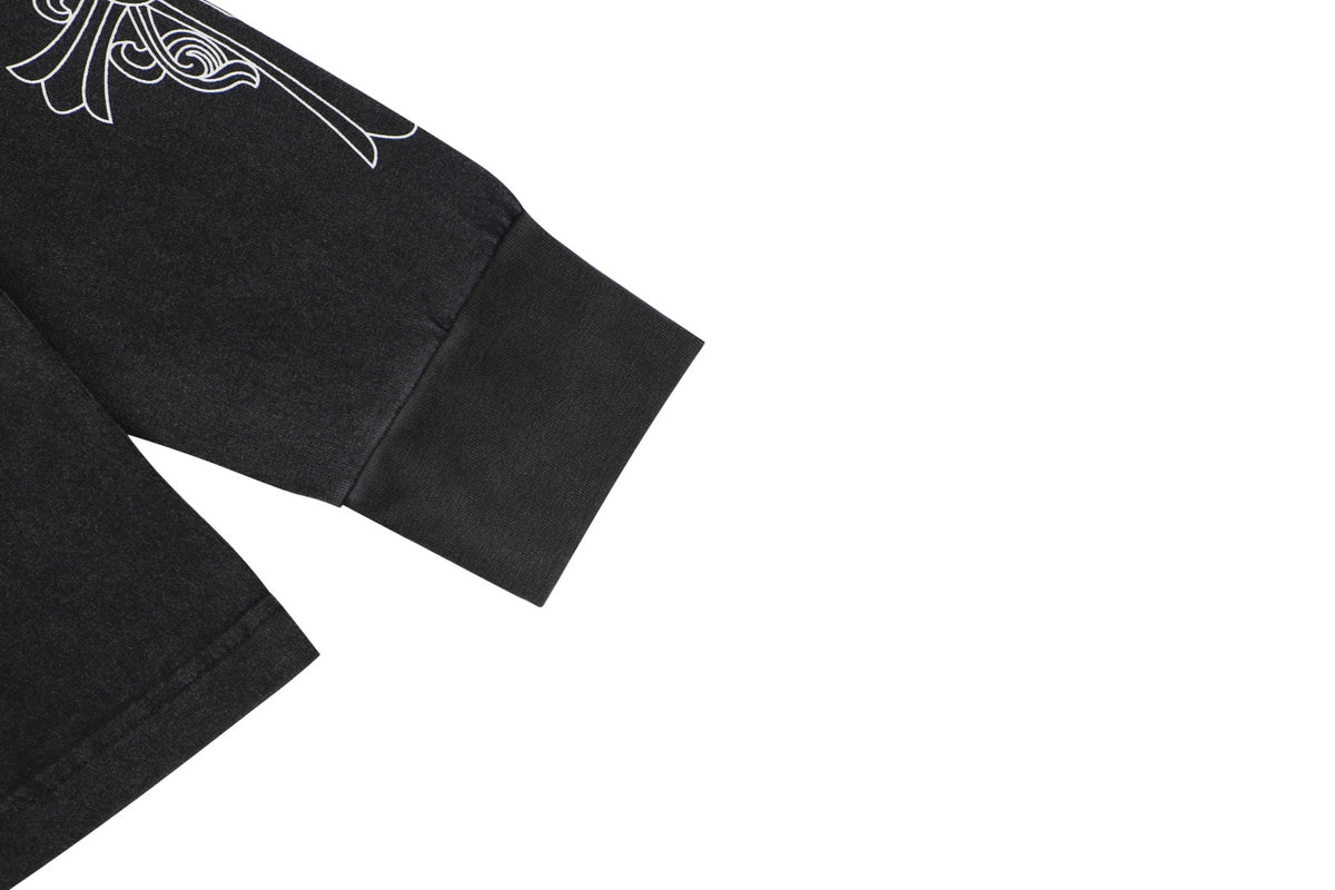 Chrome Hearts Pocket Vine Sword Print Long Sleeve Tee — Black