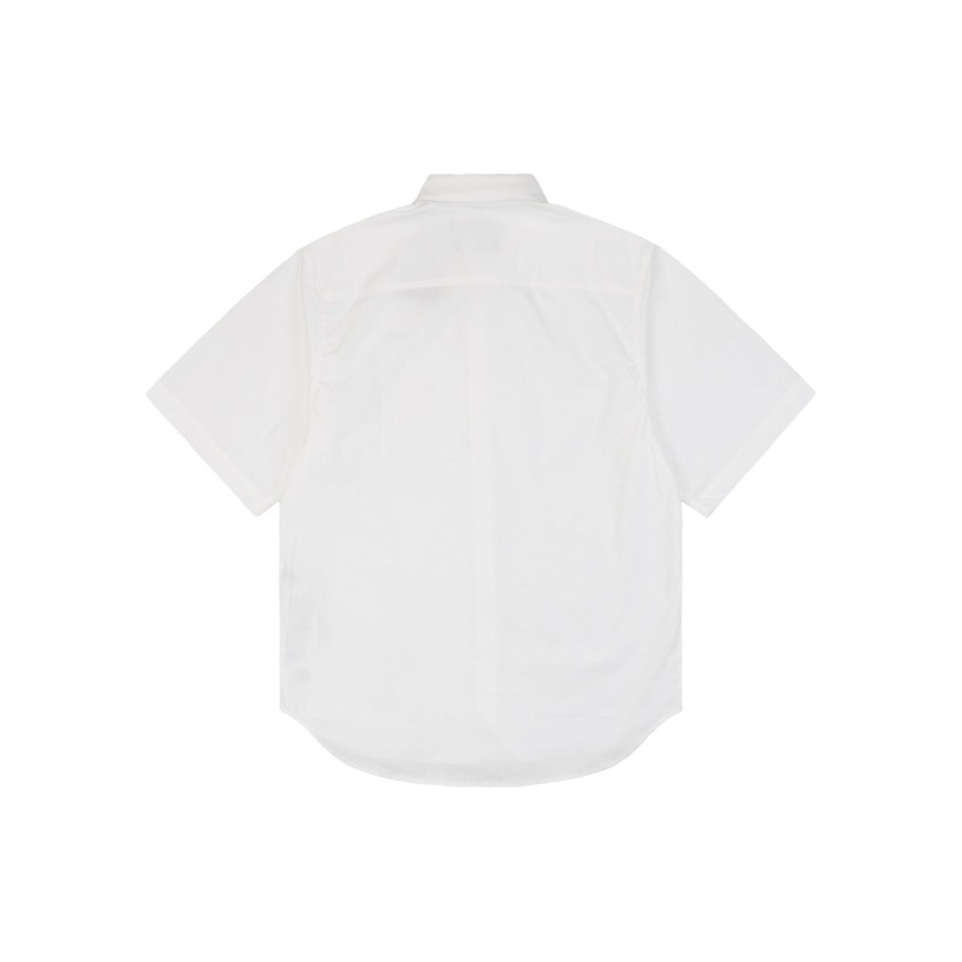 Gucci 24SS Square Frame G Letter Short Sleeve Shirt — White