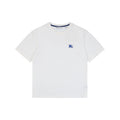 Burberry Equestrian Knight Embroidered Short Sleeve Tee — White