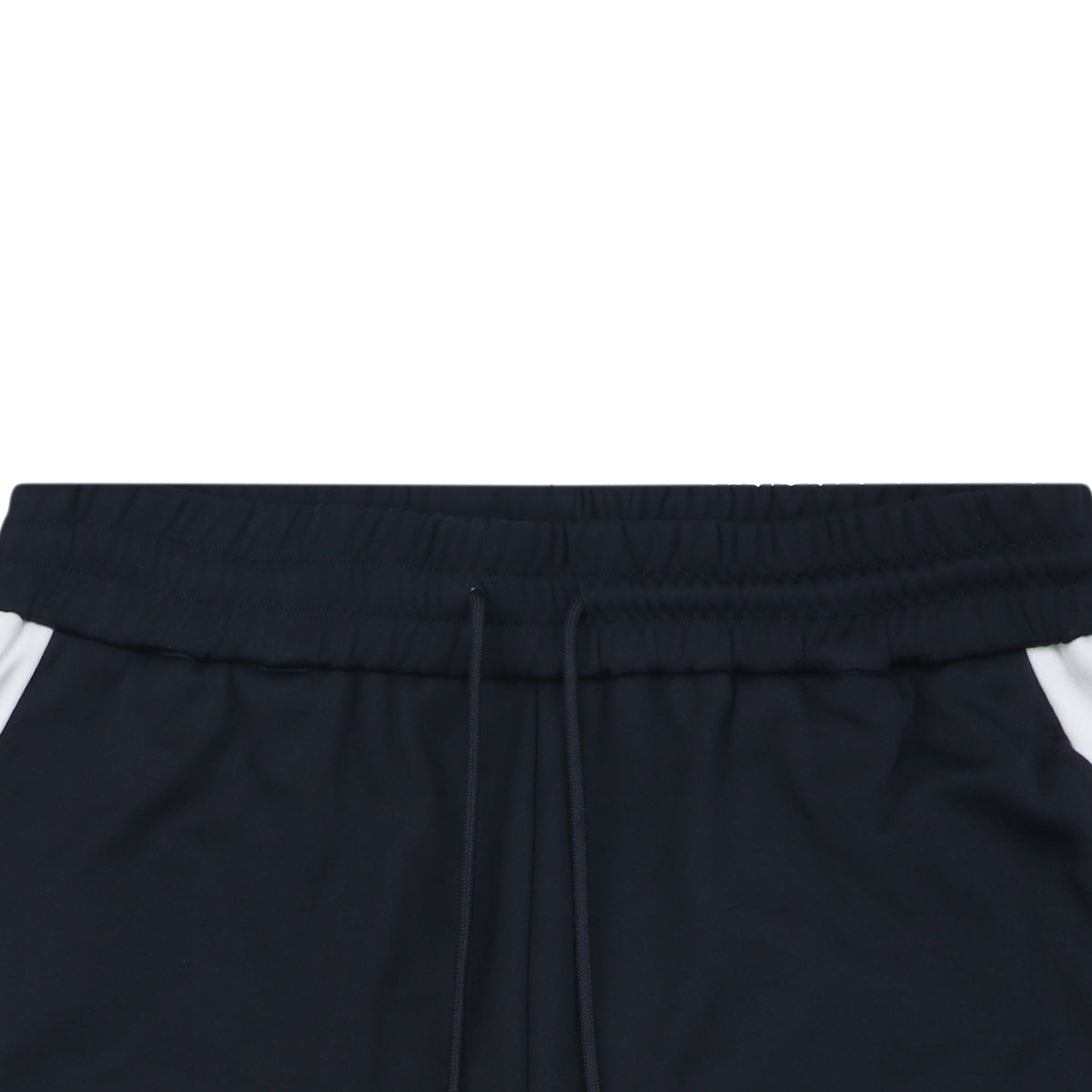 Gucci Interlocked GG Embroidered White Side Panel Shorts — Navy