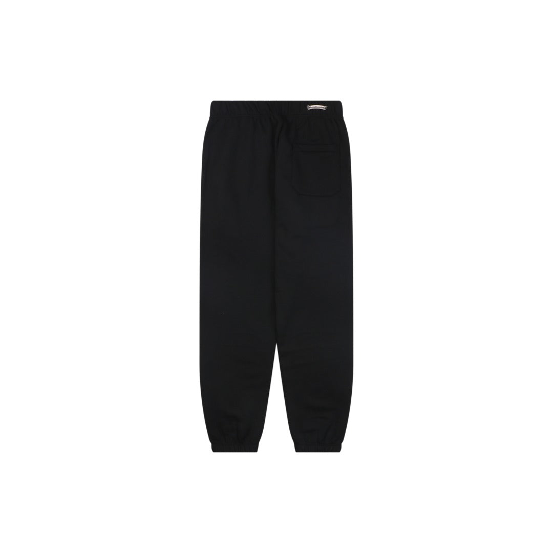 Chrome Hearts Cross Leather Patch Cuffed Sweatpants — Black