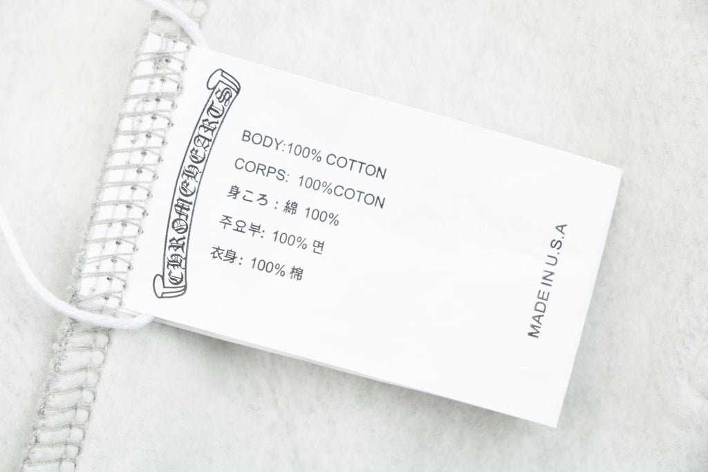 Chrome Hearts Cross Leather Patch Cuffed Sweatpants — Grey