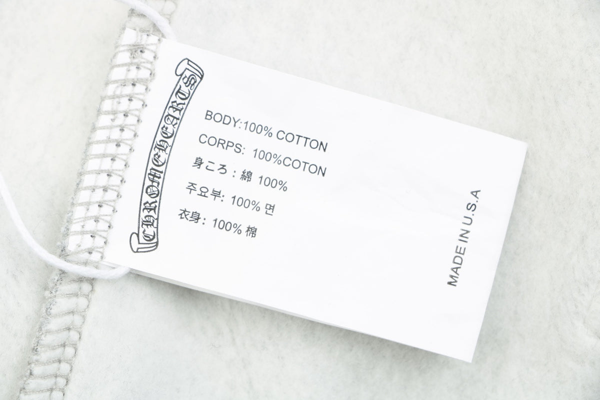 Chrome Hearts Cross Leather Patch Cuffed Sweatpants — Grey
