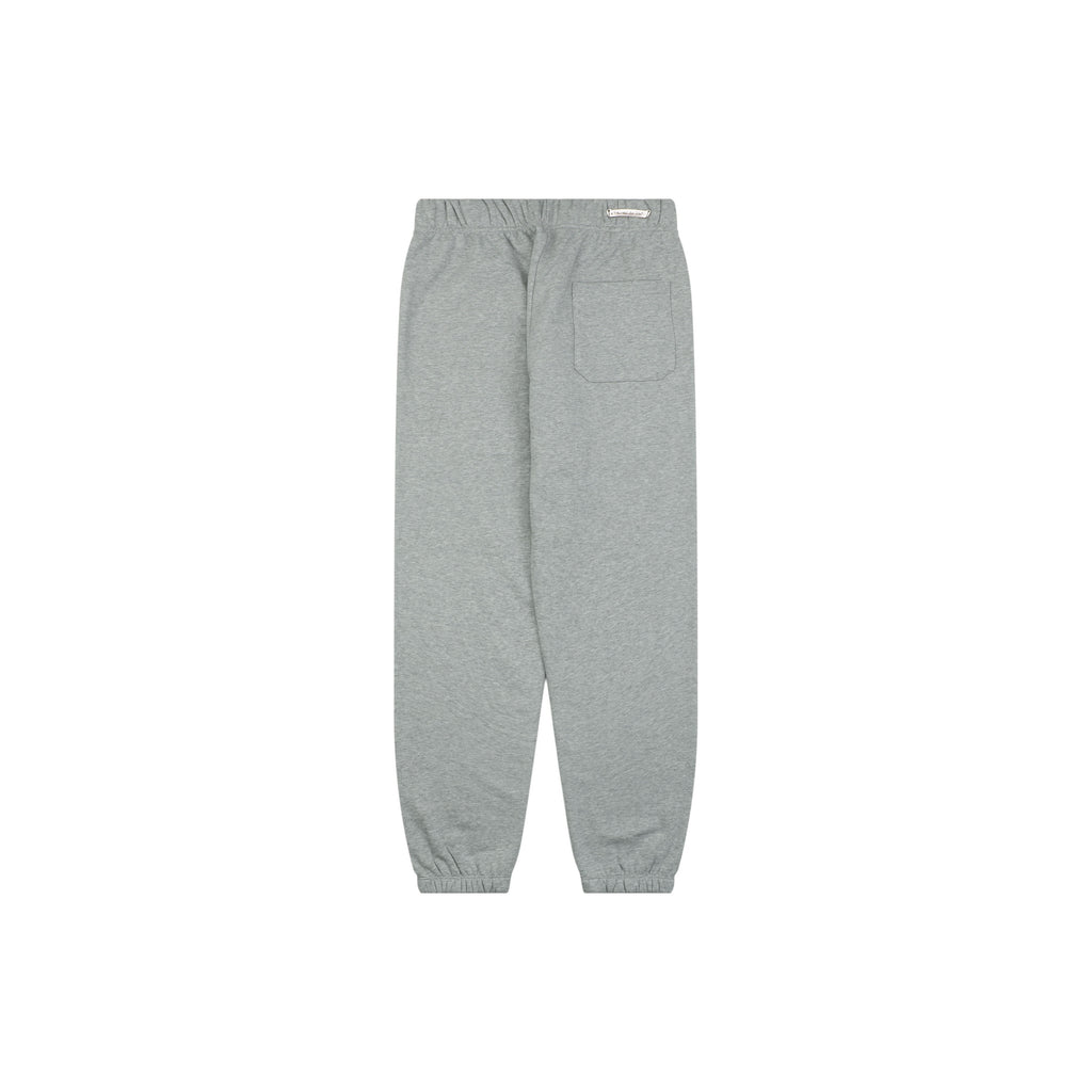 Chrome Hearts Cross Leather Patch Cuffed Sweatpants — Grey