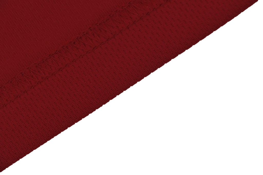 Balenciaga Wheat Crest B Soccer Jersey Short Sleeve Tee — Burgundy White